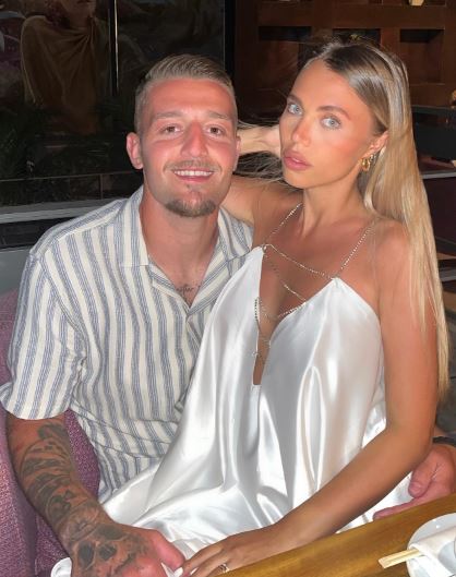 Natalija Ilic with her fiance Sergej Milinkovic-Savic